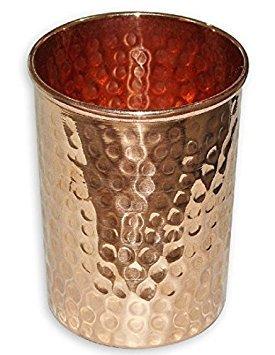 Pure Copper Hammered Jug with 2 glasses