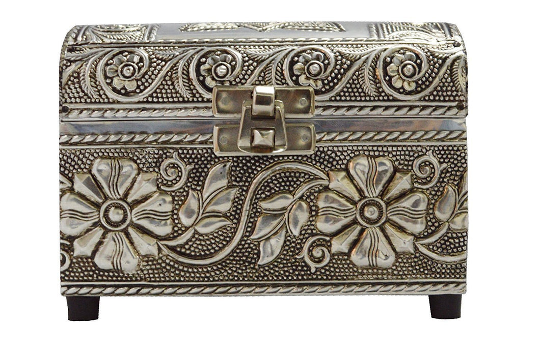 Engraved Metal Jewellery Box